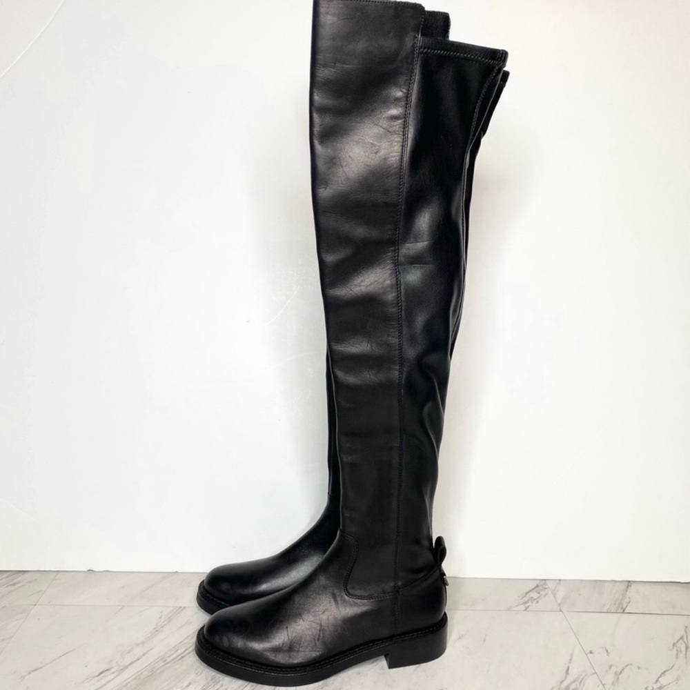 Sam Edelman Narisa Black Leather Over The Knee Boot 7M